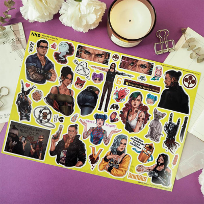 Лист наклеек NKS A4 CYBERPUNK 2077