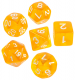 Набор кубиков STUFF PRO для ролевых игр. Прозрачные желтые