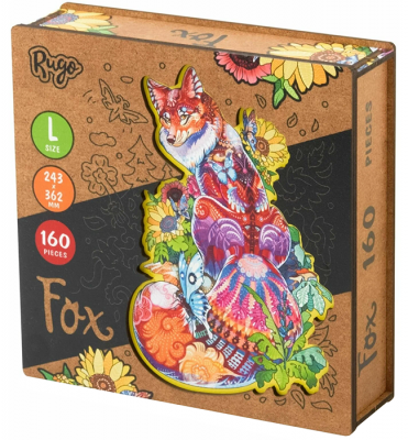 Деревянный пазл Rugo. Лиса 24*36 см 160 деталей
