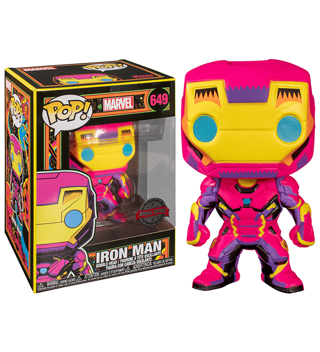 Фигурка Funko POP! Bobble: Marvel: Black Light: Iron Man (Exc) 48846