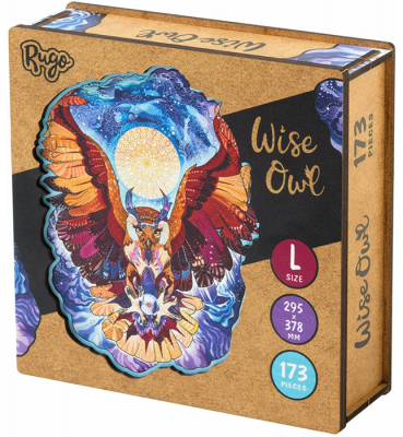 Деревянный пазл Rugo. Мудрая сова 29,5*37,8 см 173 детали