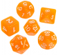 Набор кубиков STUFF PRO для ролевых игр. Прозрачные оранжевые