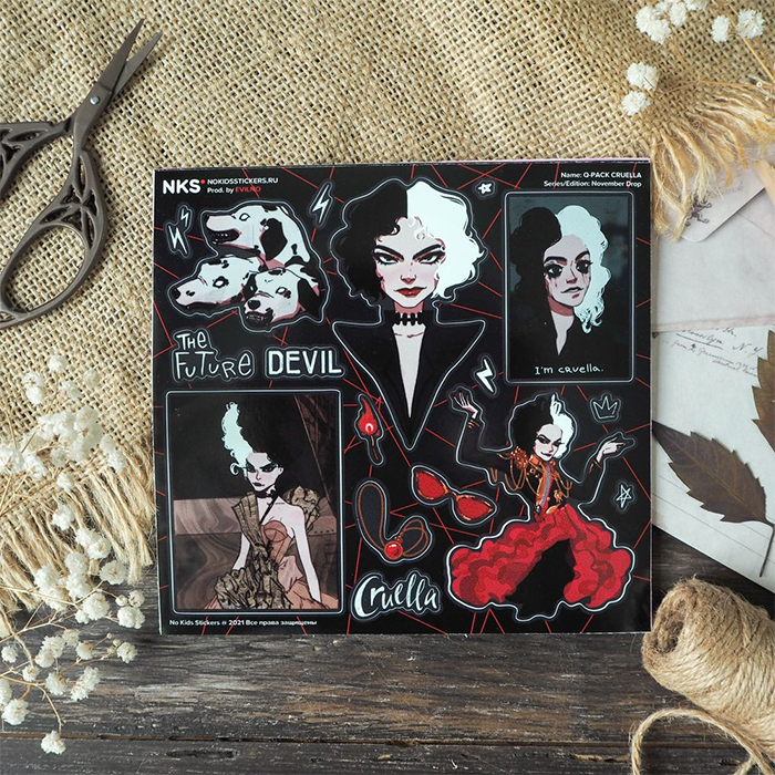 Лист наклеек NKS 15*15 CRUELLA