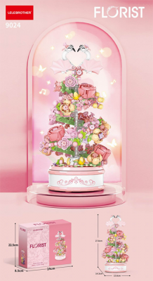 Конструктор Lelebrother «Лебединая песня музыкальная шкатулка» (713дет. 24X9X23)