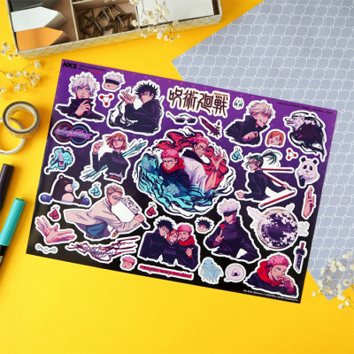Лист наклеек NKS A4 JUJUTSU KAISEN