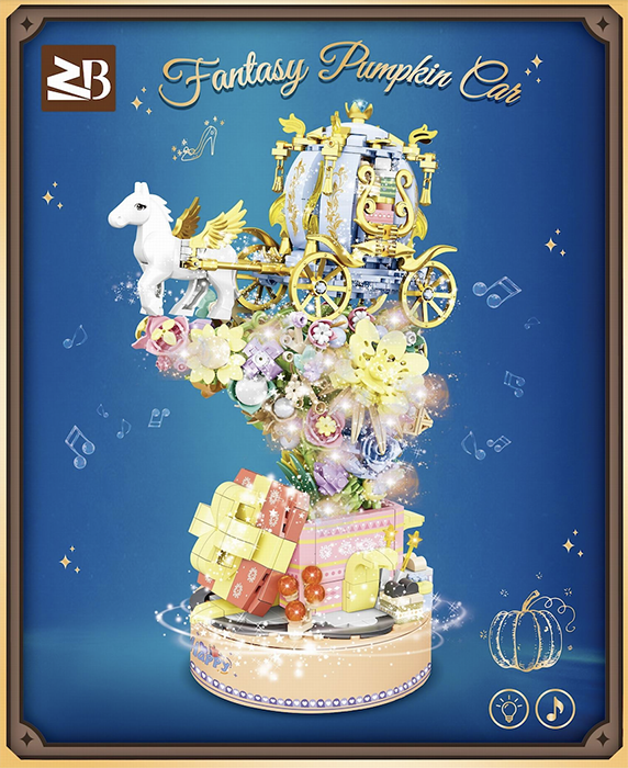 Конструктор Музыкальная шкатулка с каретой (свет, 1174 дет.)