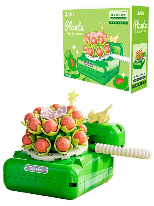 Конструктор Jaki Plante «Телефон винтажный с суккулентами» (19x6x16 см)