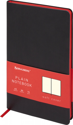 Скетчбук BRAUBERG, "Metropolis Mix", А5, под кожу, 80л., черный