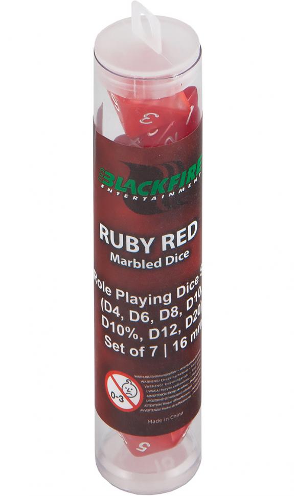 Набор кубиков Role Playing Dice Set - Ruby Red (7 шт, 16 мм)