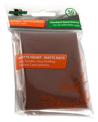 Протекторы Blackfire Double-Matte для ККИ - Коричневые (50 шт.)