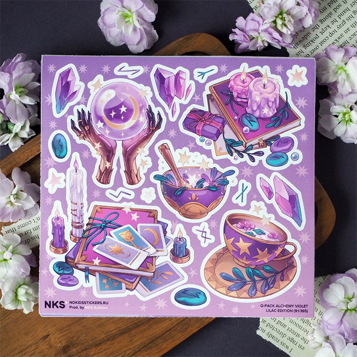 Лист наклеек NKS 15*15 ALCHEMY VIOLET