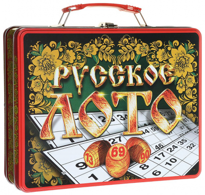 Лото. Русские узоры (жестяной чемоданчик)