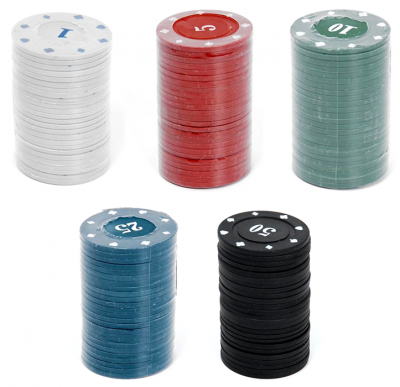 Набор фишек с номиналом (25 шт)