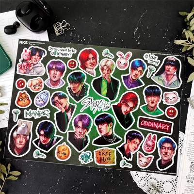Лист наклеек NKS A4 STRAY KIDS