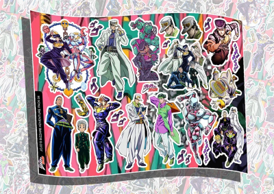 Лист наклеек DIMX А4 JOJO'S BIZZARE ADVENTURE 04