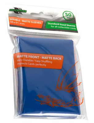 Протекторы Blackfire Double-Matte для ККИ - Синие (50 шт.)