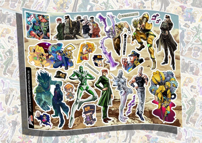 Лист наклеек DIMX А4 JOJO'S BIZZARE ADVENTURE 02