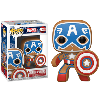 Фигурка Funko POP! Bobble Marvel Holiday Gingerbread Captain America 50657