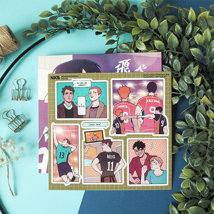 Лист наклеек NKS 15*15 HAIKYUU 6
