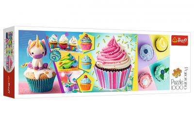 Пазл. Разноцветные пирожные. (1000 деталей. Trefl)