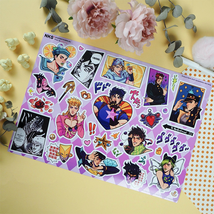 Лист наклеек NKS A4 JOJO