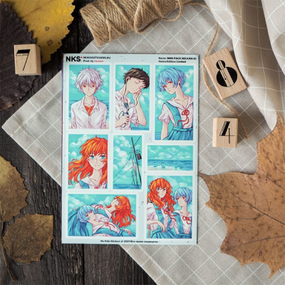 Лист наклеек NKS A6 EVANGELION