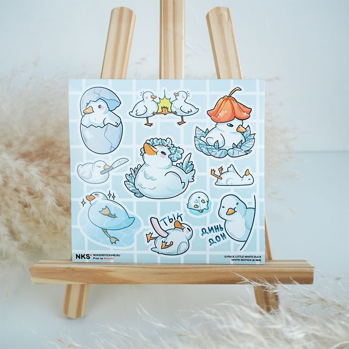 Лист наклеек NKS 15*15 LITTLE WHITE DUCK