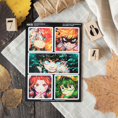 Лист наклеек NKS A6 MY HERO ACADEMY