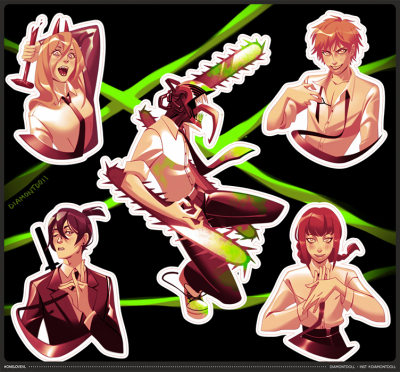 Стикеры OneLove. Человек-бензопила