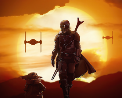 Картина по номерам на холсте The Mandalorian, 40см*50см