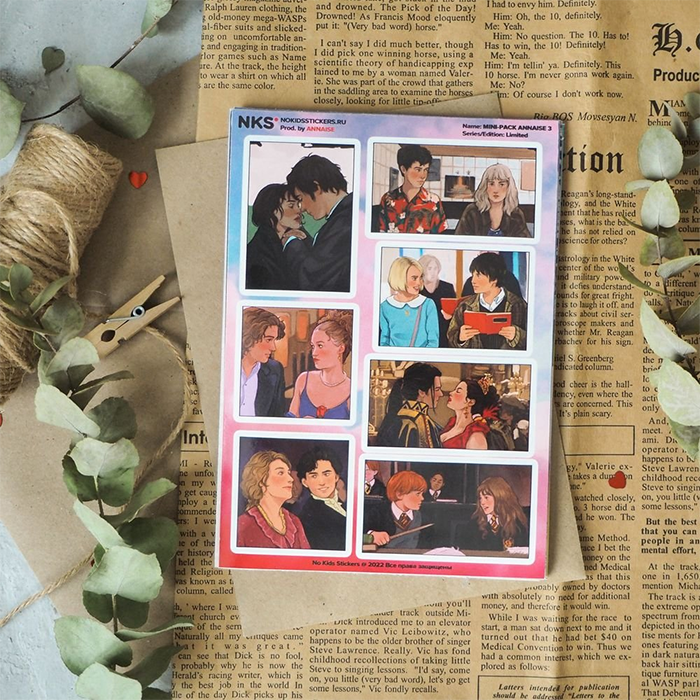 Лист наклеек NKS A6 FILM COUPLES