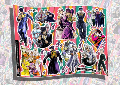 Лист наклеек DIMX А4 JOJO'S BIZZARE ADVENTURE 03