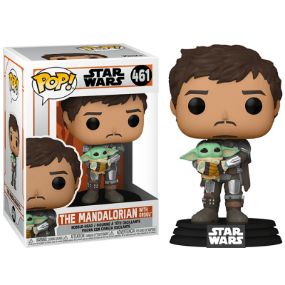 Фигурка Funko POP! Bobble Star Wars Mandalorian Mandalorian with Grogu 54525