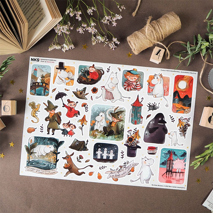 Лист наклеек NKS A4 MOOMINTROLL '21