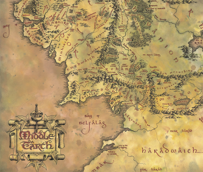 Скетчбук. Властелин колец. Карта Средиземья (96 стр., 240х200 мм)