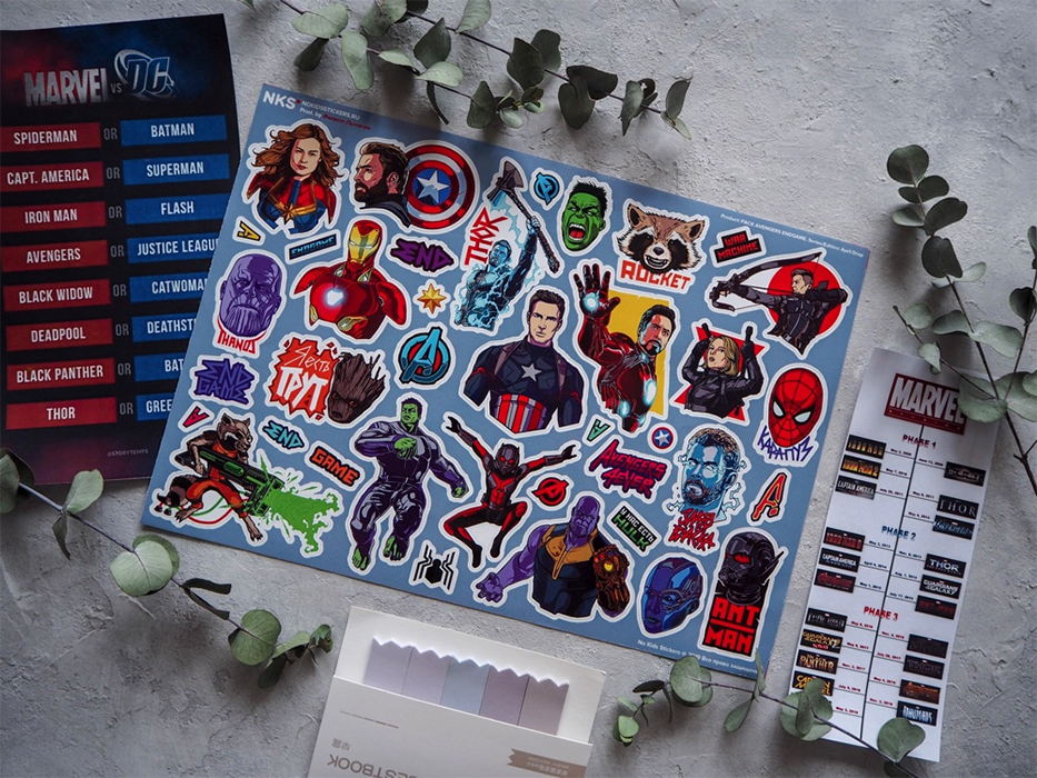 Лист наклеек NKS A4 AVENGERS