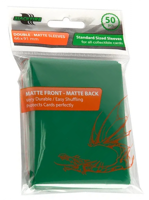 Протекторы Blackfire Double-Matte для ККИ - Зелёные (50 шт.)