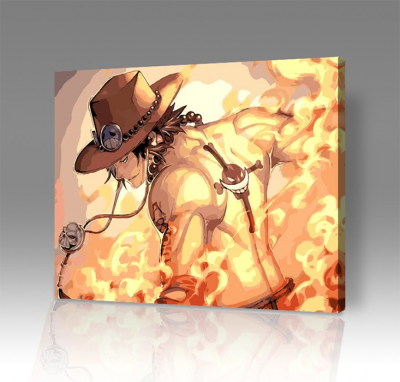 Картина по номерам на холсте One Piece, Портгас Д. Эйс, 40см*50см
