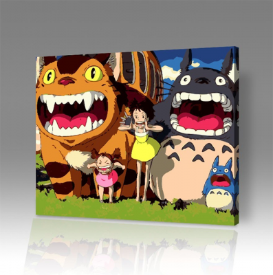 Картина по номерам на холсте Мой сосед Тоторо, 40см*50см