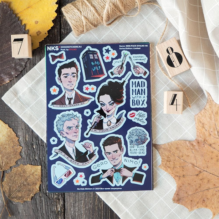 Лист наклеек NKS A6 DOCTOR WHO