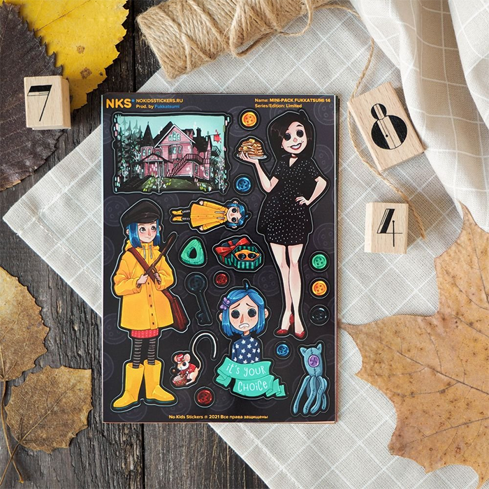 Лист наклеек NKS A6 CORALINE 21