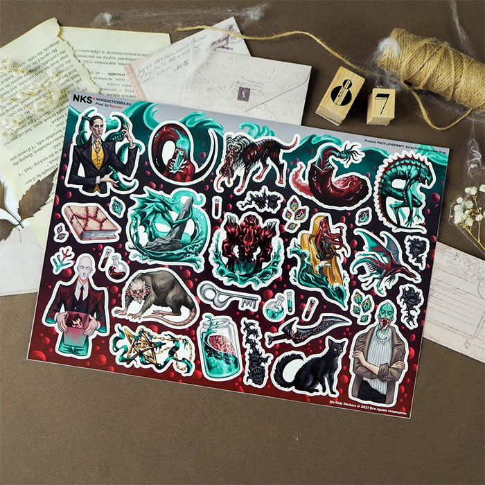 Лист наклеек NKS A4 LOVECRAFT 21