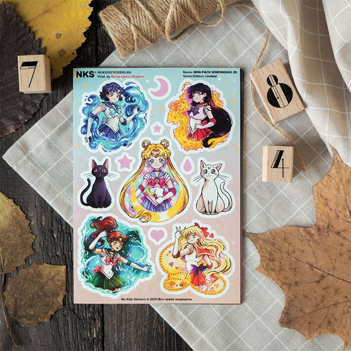 Лист наклеек NKS A6 SAILOR MOON