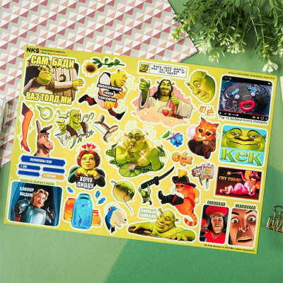 Лист наклеек NKS A4 SHREK