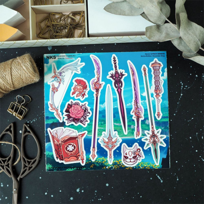 Лист наклеек NKS 15*15 GENSHIN