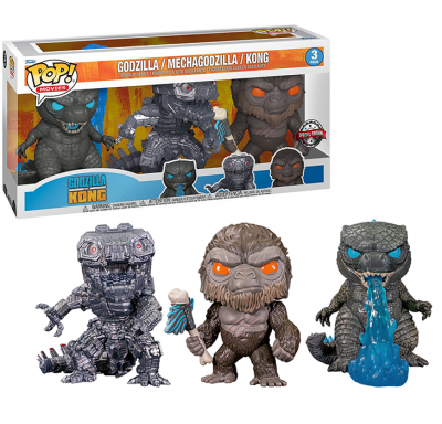 Фигурка Funko POP! Movies Godzilla Vs Kong Godzilla, Mechagodzilla, Kong 3PK (Exc) 60138