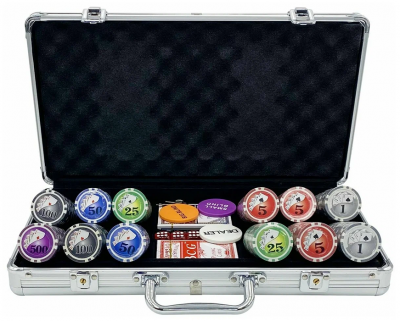 Набор покера на 300 фишек в алюминиевом кейсе
