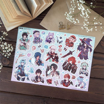 Лист наклеек NKS A4 GENSHIN IMPACT 2