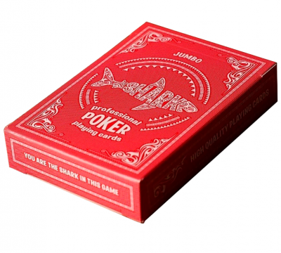 Игральные карты «Shark» red (poker size, jumbo index)
